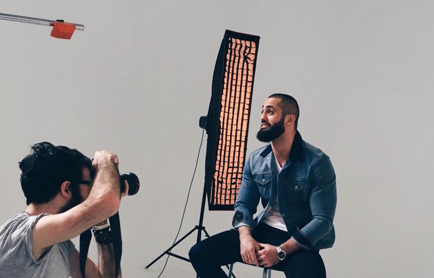 Адам Яндиев на съемке