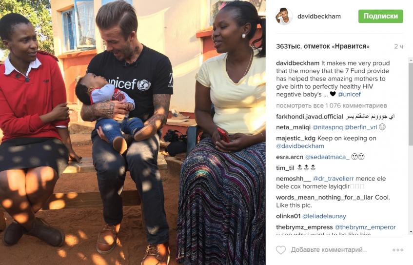 Дэвид Бекхэм с детьми