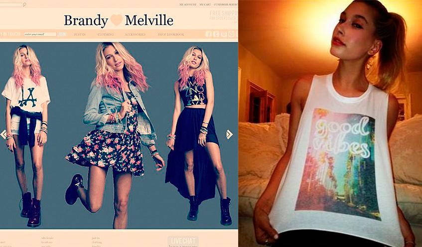 hailey baldwin Brandy Melville