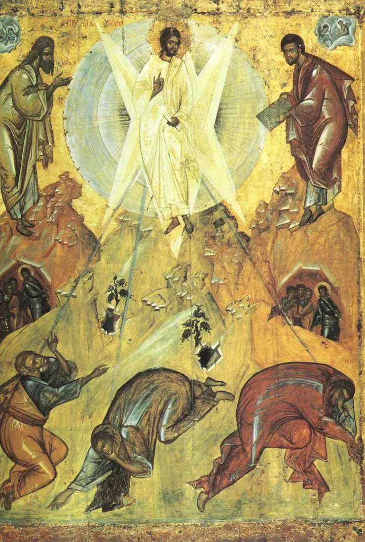 Преображение Господне, Феофан Грек, ок. 1403 г. (Государственная Третьяковская галерея)