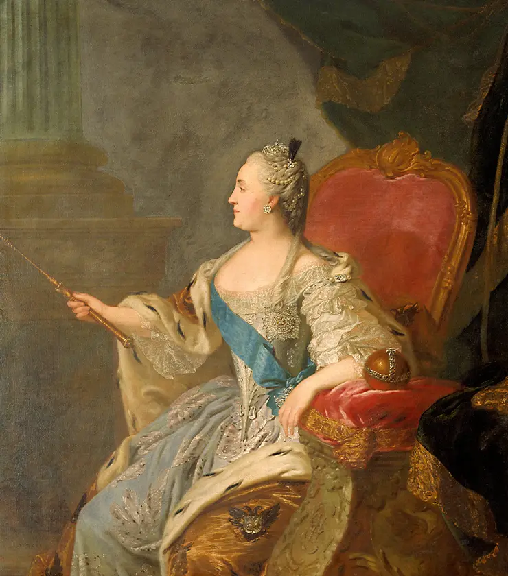 Портрет Екатерины II, Федор Рокотов, 1780 г. (Государственная Третьяковская галерея)