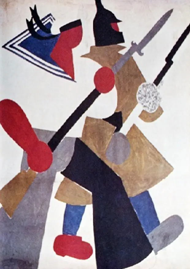 Матрос и красноармеец, Владимир Лебедев, 1919 г.