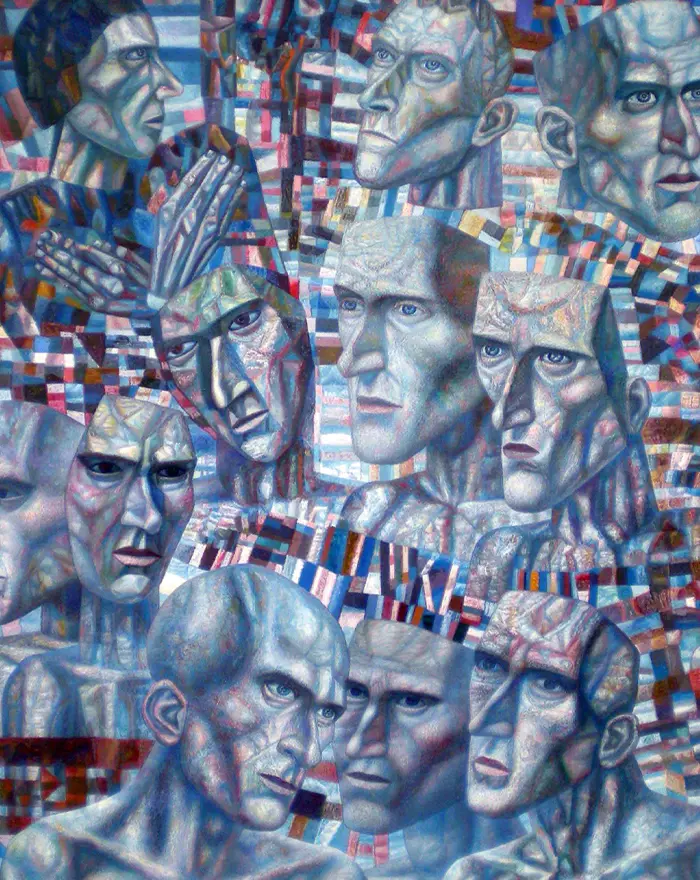 Ударники, Павел Филонов, 1935 г. (Государственный Русский музей)