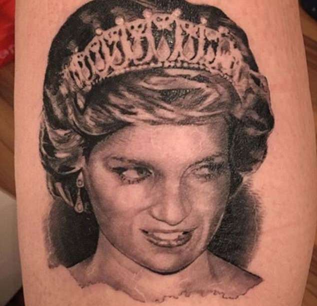 Смешно и грустно: татуировки с портретами королевской семьи.