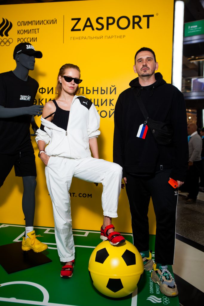 Алена Заварзина и Вик Уайлд на презентации коллекции