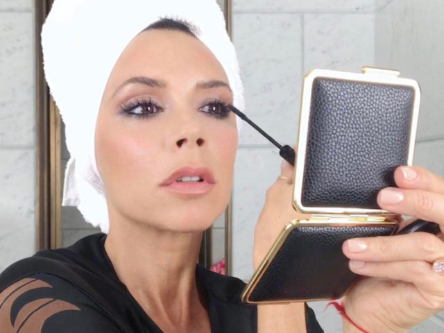 Ким и Кортни Кардашьян на запуске новой линии косметики Виктории Бекхэм 