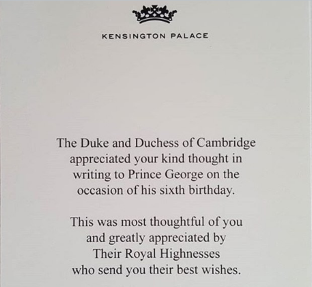Ого! Кейт Миддлтон и принц Уильям разослали письма фанатам 