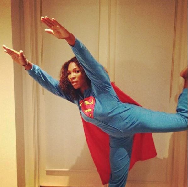 Серена Уильямс в роли Супермена (декабрь 2011). Фото: @serenawilliams