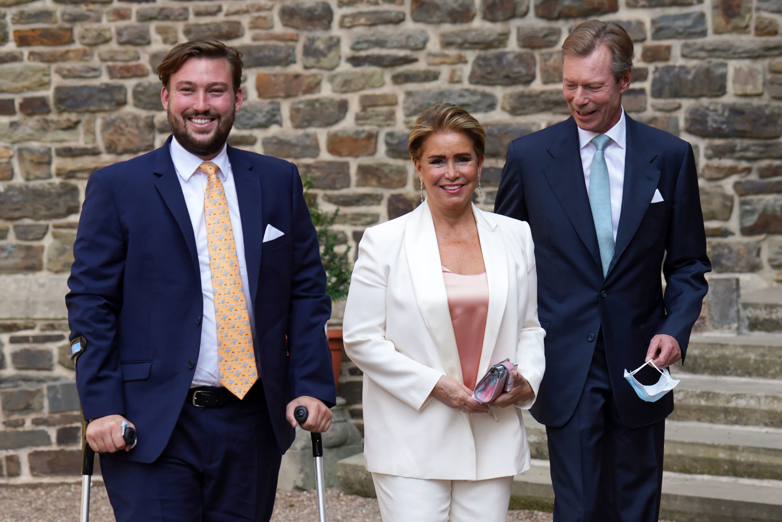 Принц Себастьян с мамой, великой герцогиней Люксембурга Марией-Терезой, и отцом, великим герцогом Люксембурга Анри
