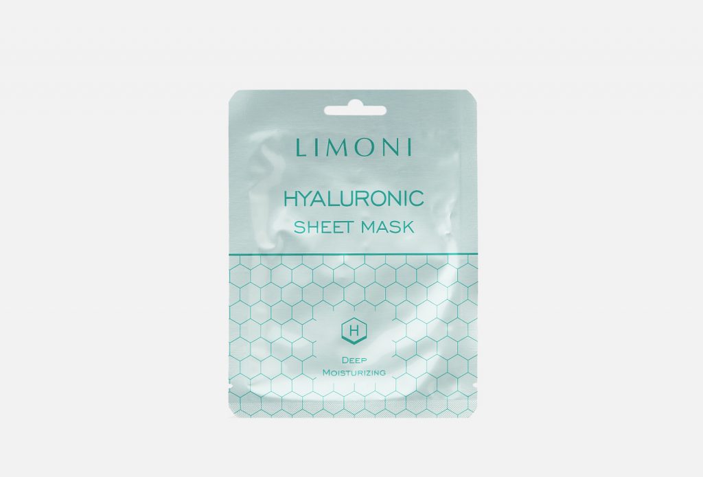 Маска для лица суперувлажняющая Sheet Mask With Hyaluronic Acid, Limoni, 160 р.