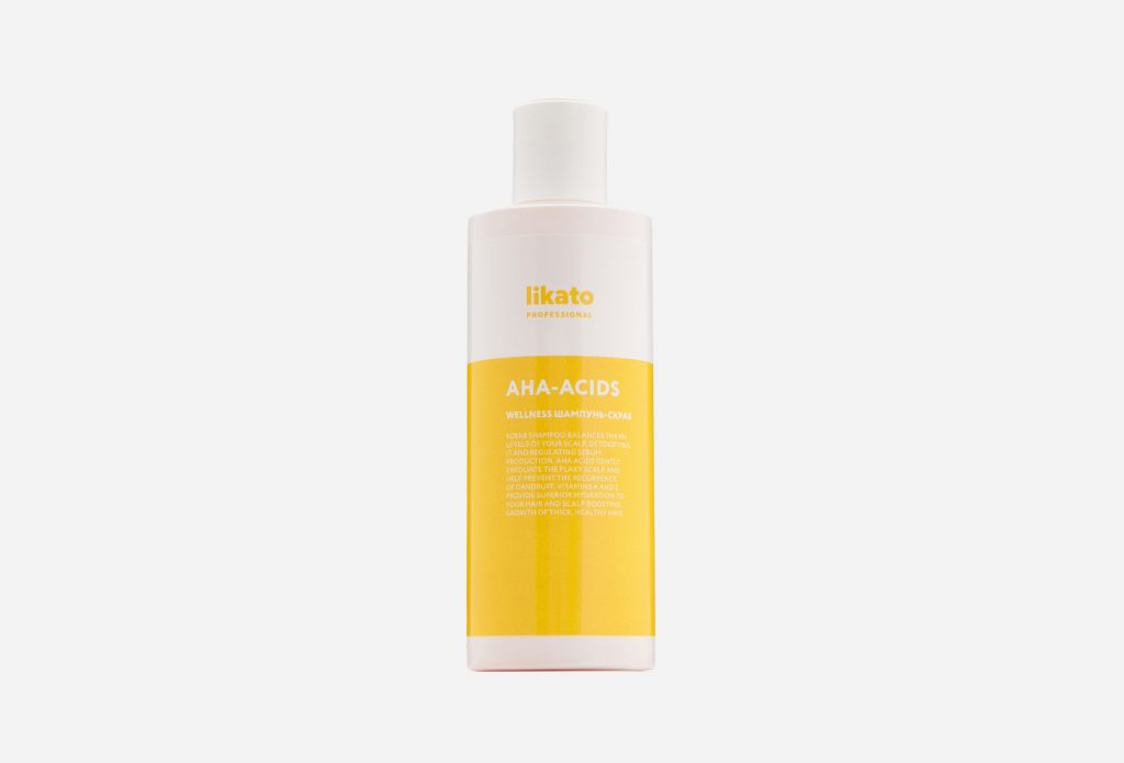 Шампунь-скраб для глубокого очищения склонной к жирности кожи головы Wellness Hair Shampoo Scrub Aha-acids, Likato Professional, 300 р.