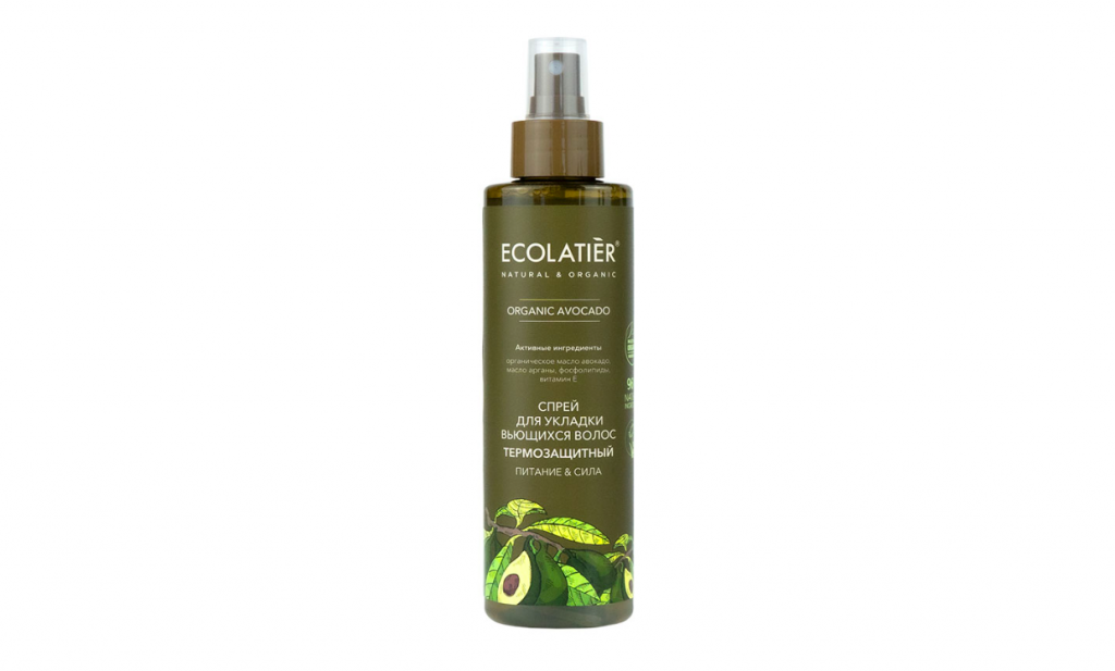 Спрей для укладки волос термозащитный Organic Avocado, Ecolatier, 321 р.