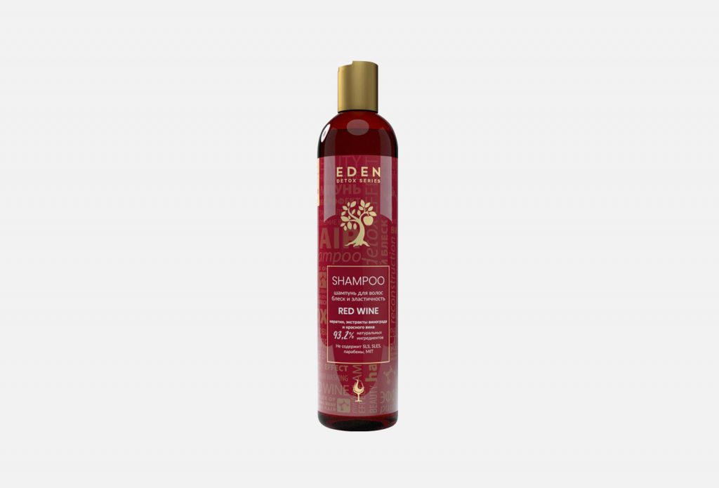 Шампунь для волос с кератином и аминокислотами Detox Red Winе, Eden, 499 р.