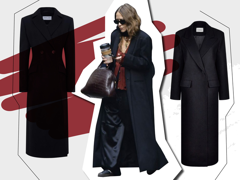 A very long coat like Mary-Kate Olsen for a cold autumn is what you need: we have put together fashionable options from Russian brands.